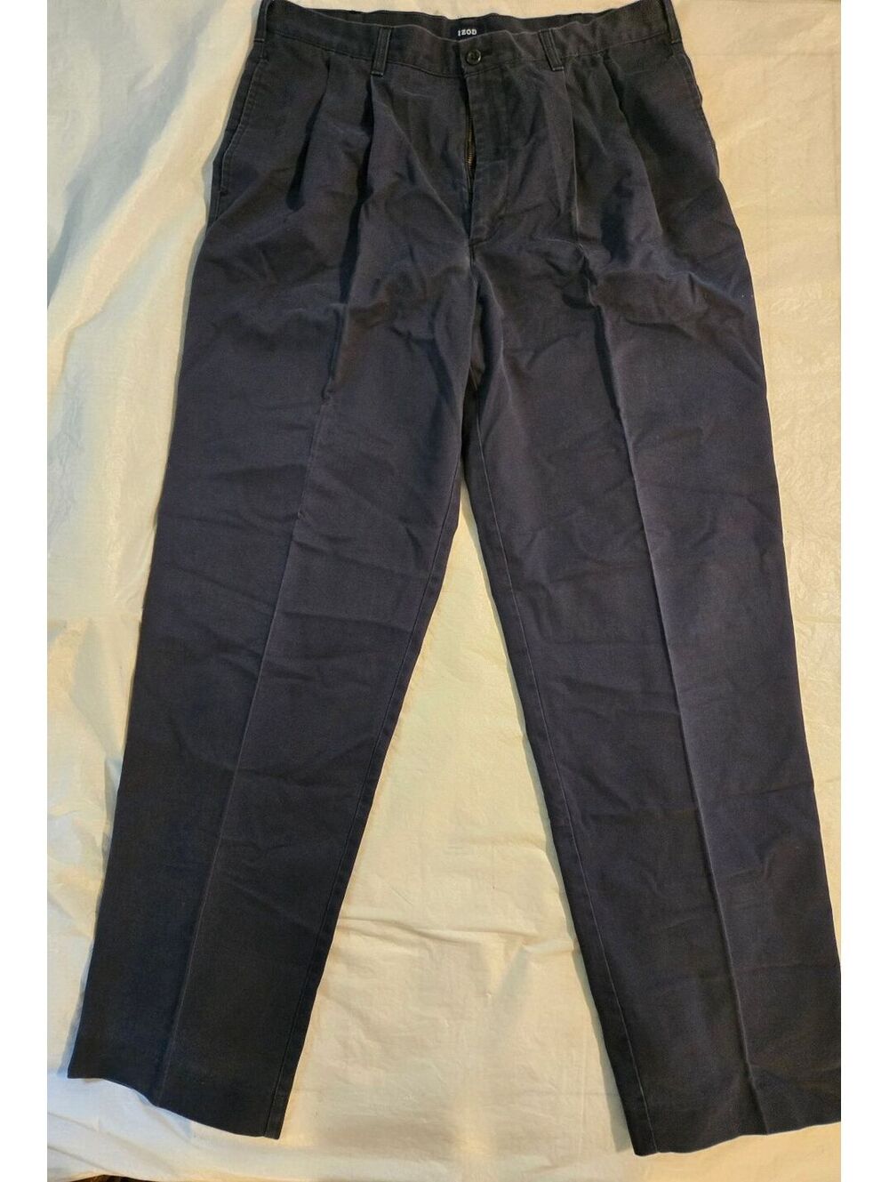 IZOD Men’s Dress Pants Navy Blue 38x34 Classic Fit Trousers